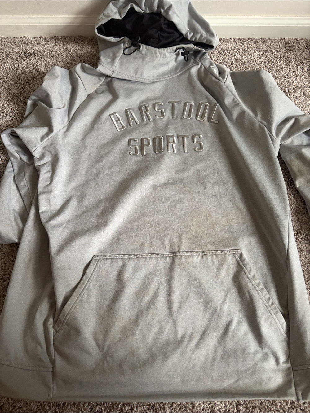 Barstool Sports Men's Gray Pullover Hoodie